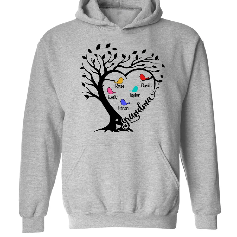 Personalized grandma with grandkids bird Hoodie