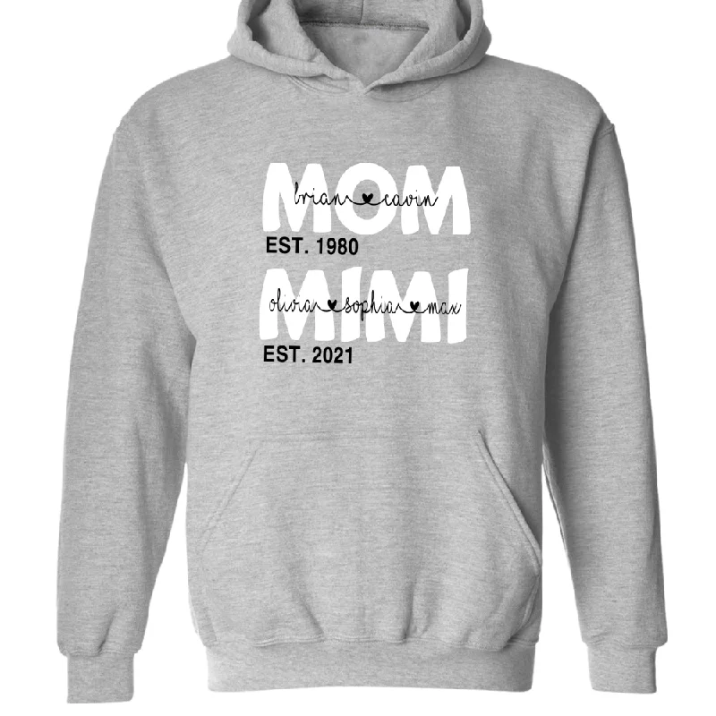 Personalized mom est mimi with grandkids mother day Hoodie