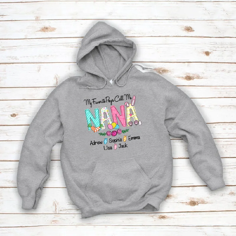 Personalized My Favorite Peeps Call Me Nana Easter Bunny Hoodie