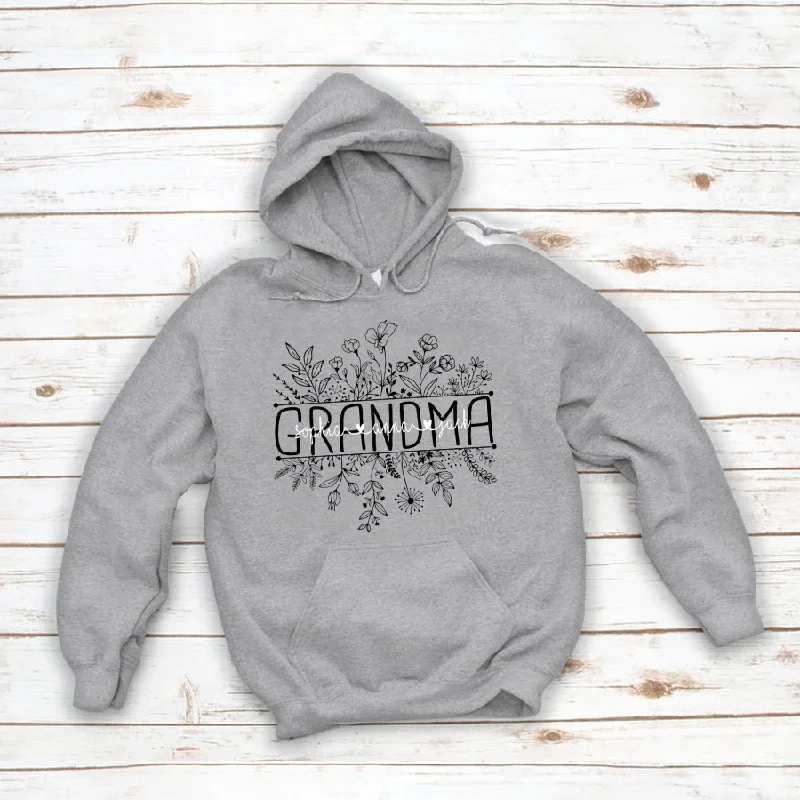 Wildflowers Grandma And Grandkids Flowers Hoodie