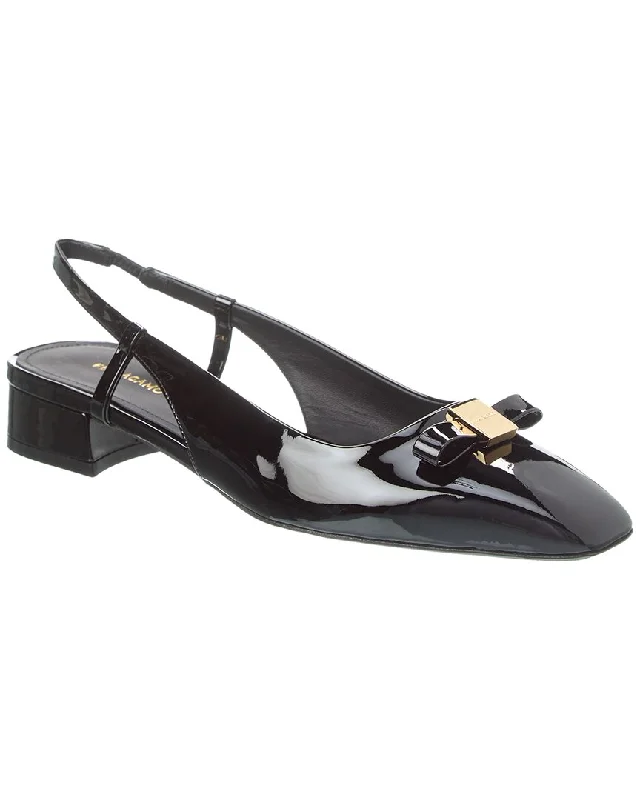 Ferragamo Marlina Patent Slingback Flat