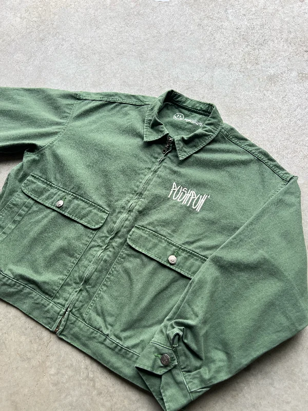 VINTAGE GREEN CANVAS JACKET