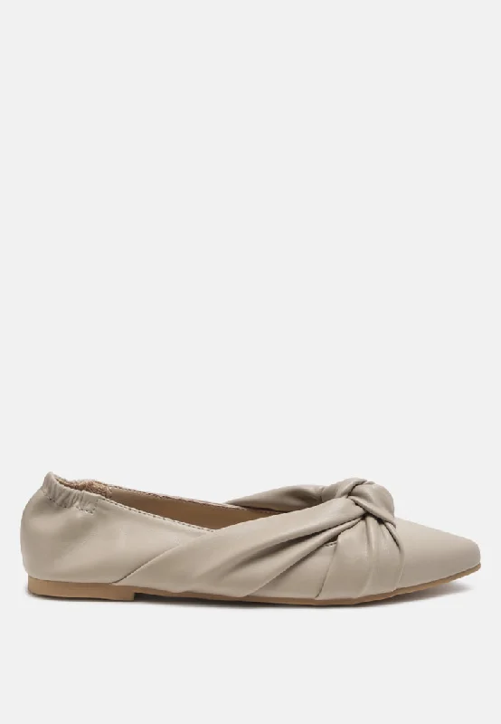 norma knot detail elasticated ballet flats