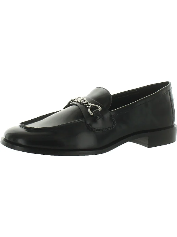 Womens Faux Leather Loafers