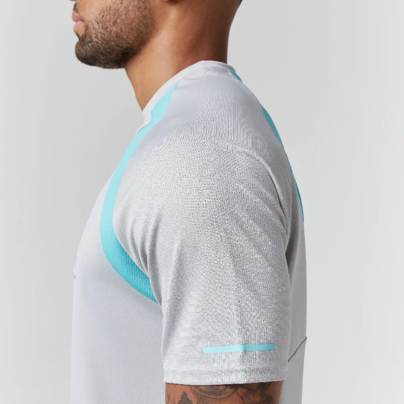 Cut & Sew Stripe Training Twinset I Ice Grey Aqua