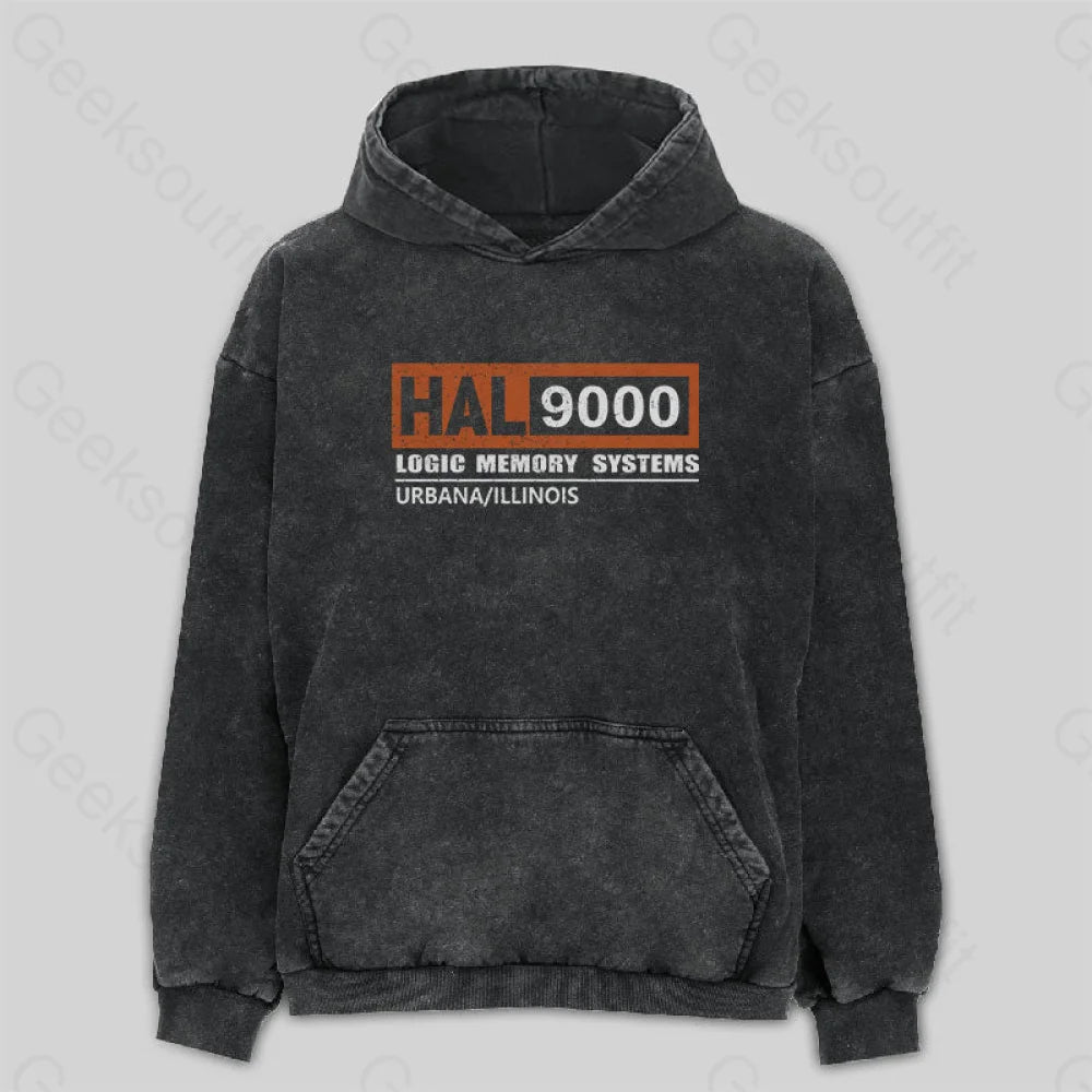 HAL 9000, distressed Washed Hoodie