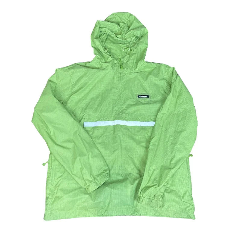 Green Stussy Quarter Zip Anorak - Medium