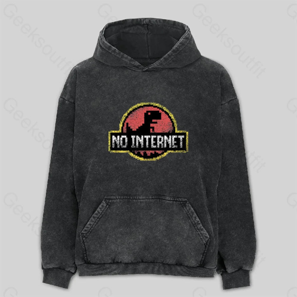 No Internet Washed Hoodie