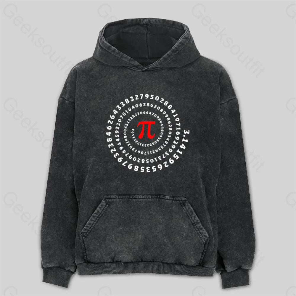 Pi Science  Number Sequence Classic Washed Hoodie