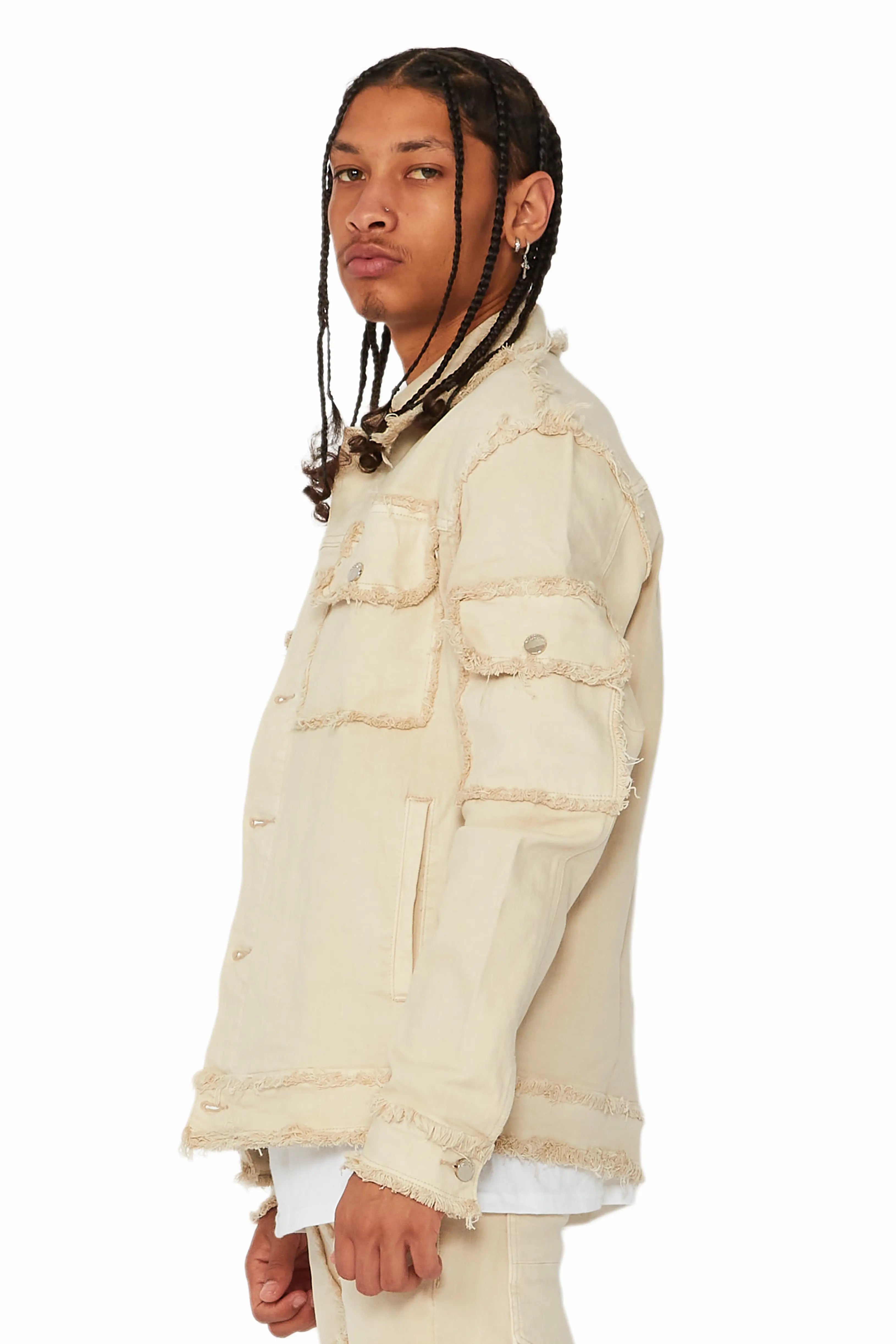 Tyrell Beige Jean Jacket