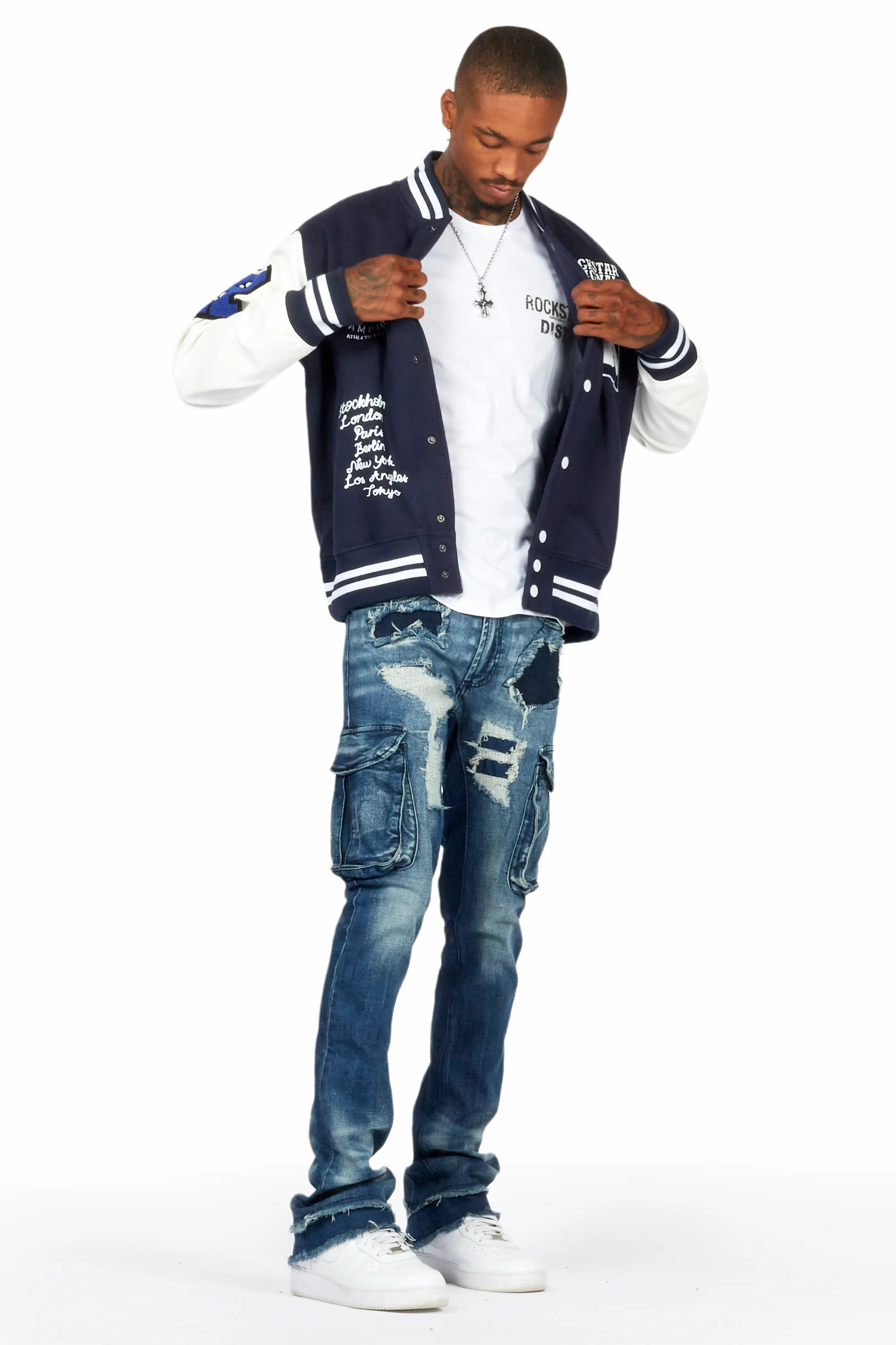 Ennis Navy Varsity Jacket