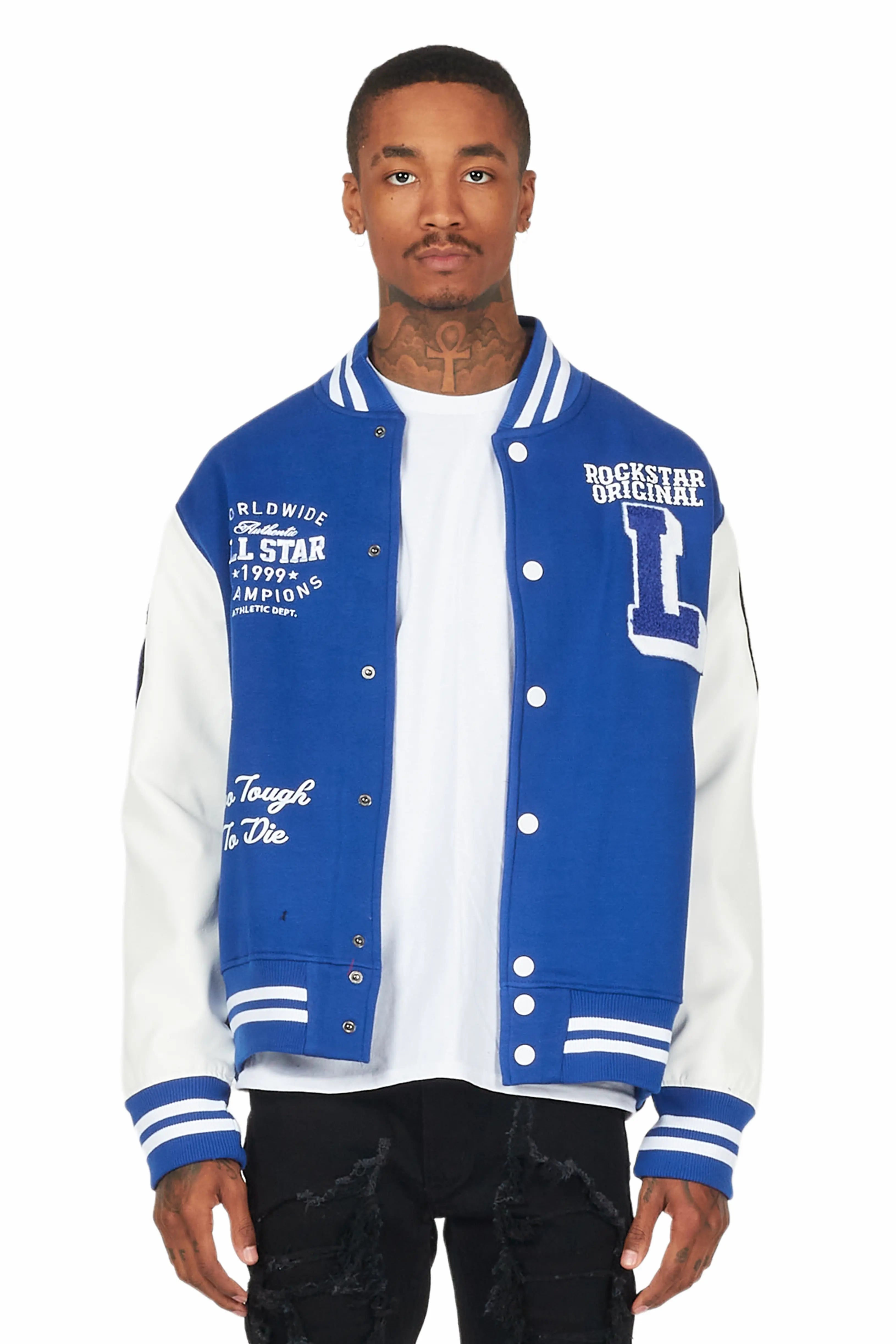 Tacey Royal Blue Varsity Jacket