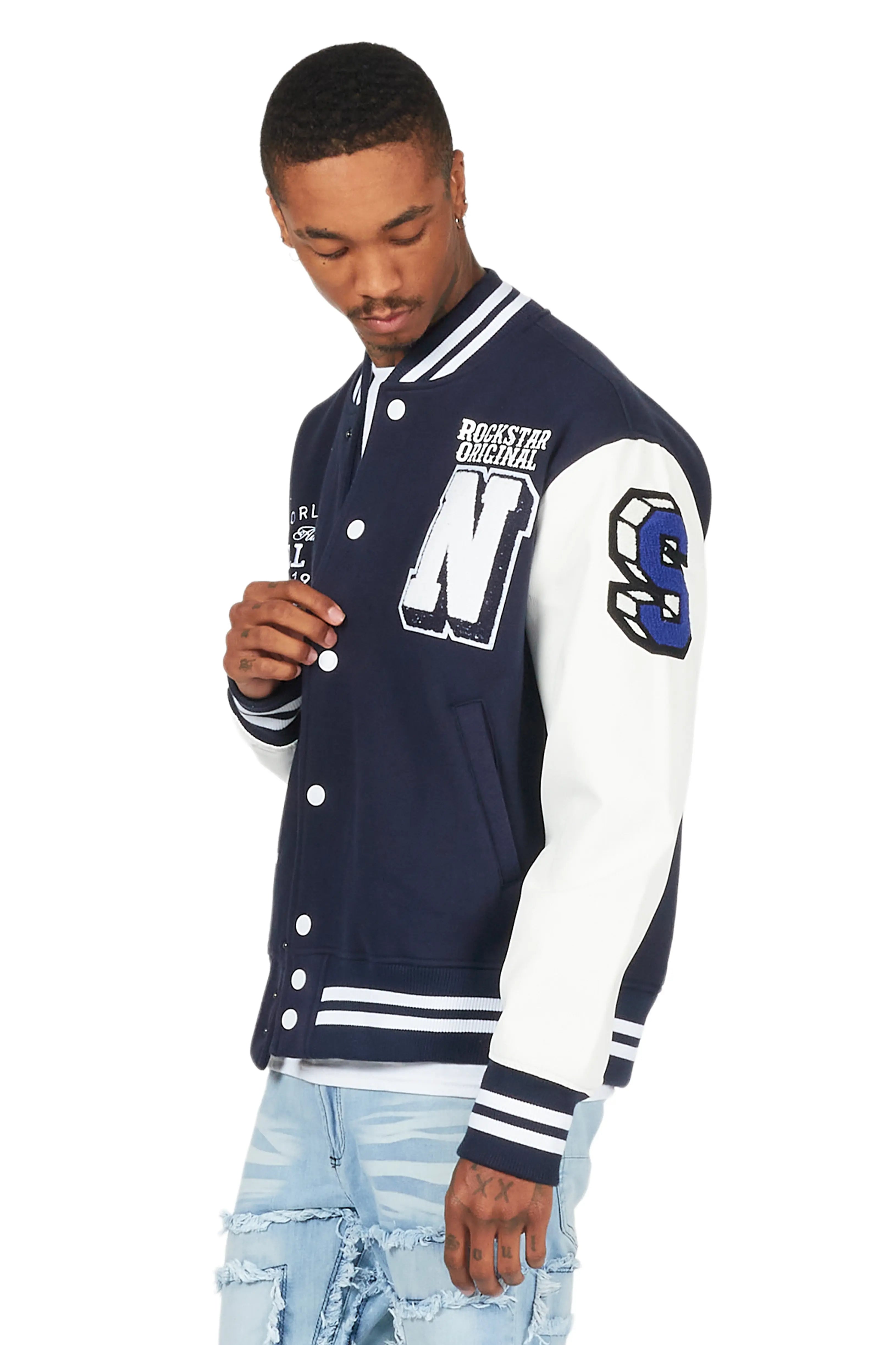 Palta Navy Varsity Jacket