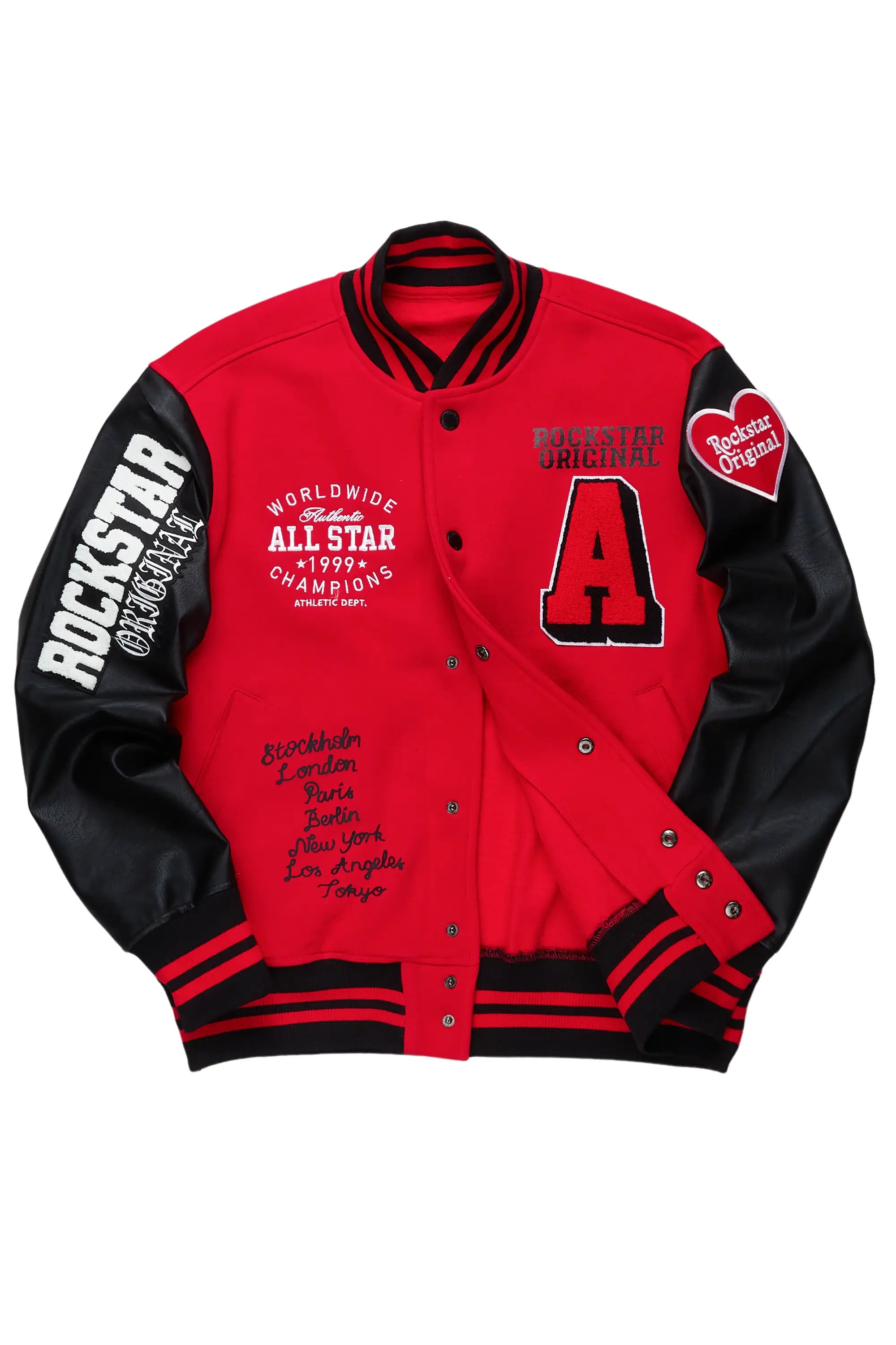 Macall Red Varsity Jacket