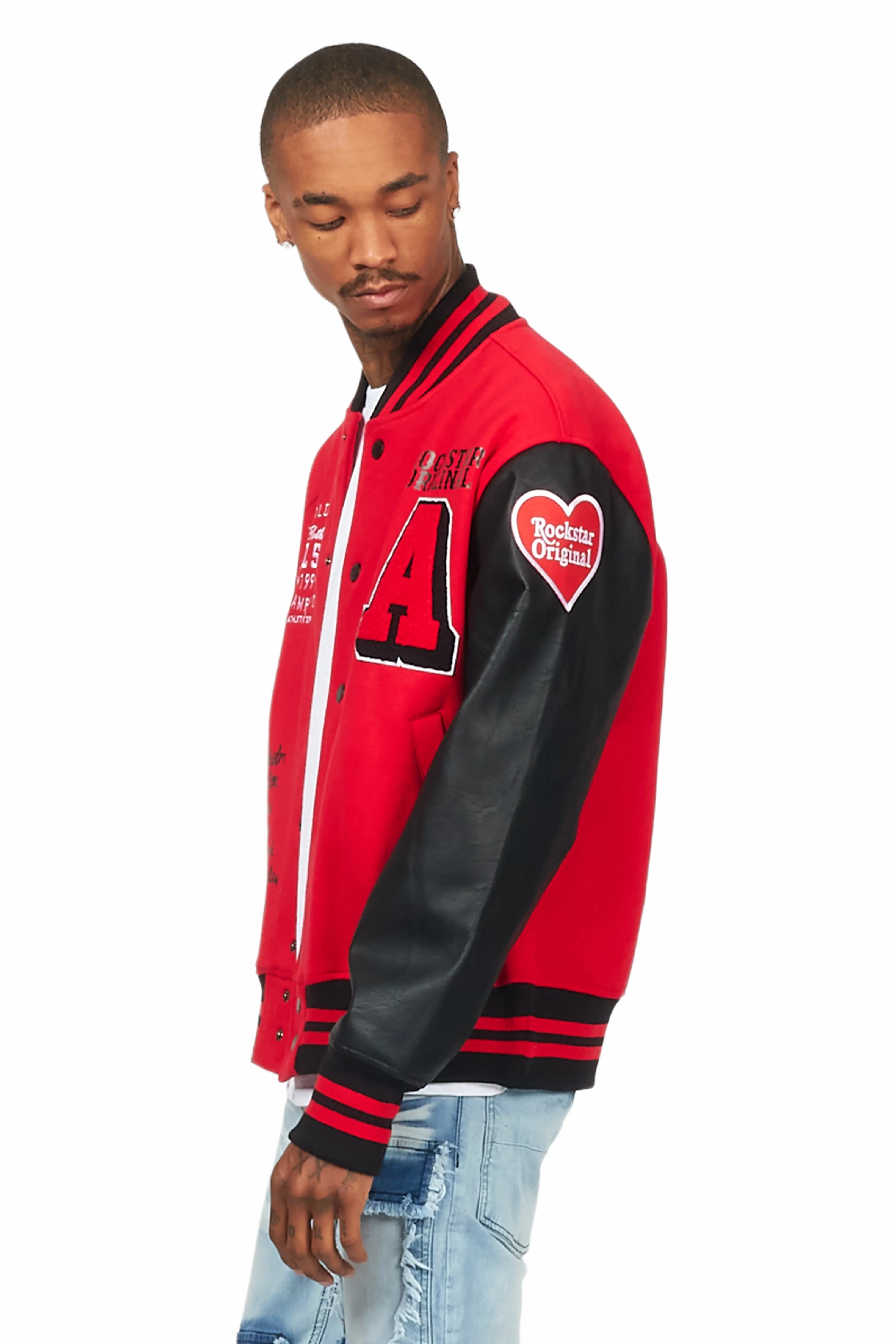 Macall Red Varsity Jacket