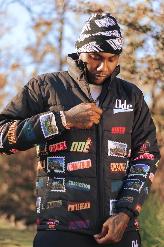 The Ode South Carolina Stamp Logo Puffer Jacket