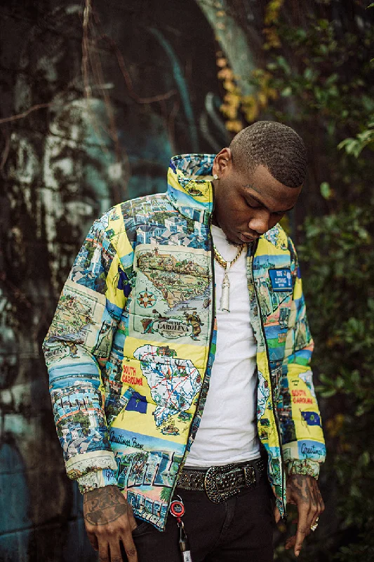 The South Carolina Map Puffer Jacket