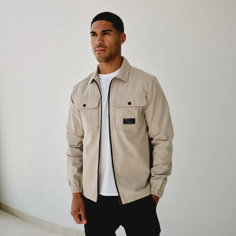 Utility Overshirt | Greige