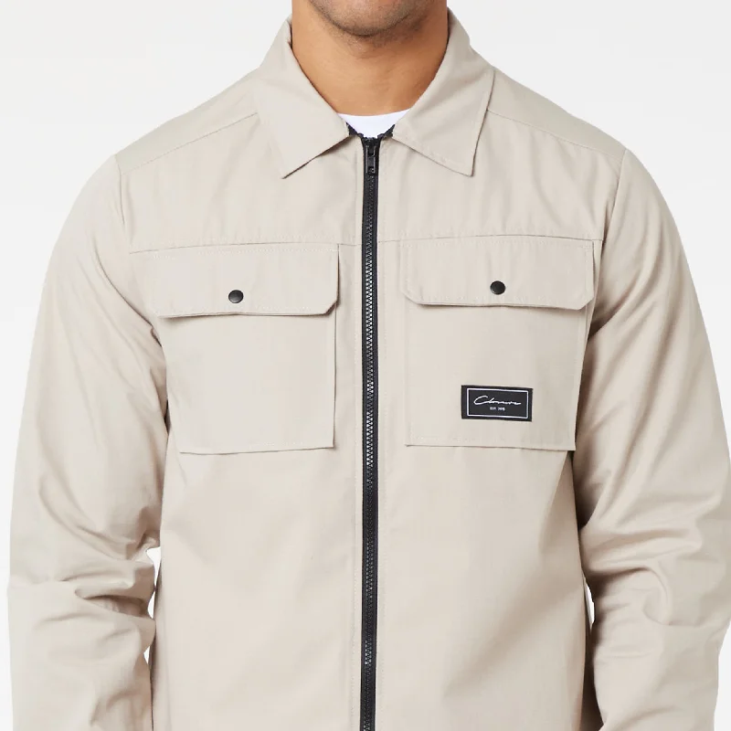 Utility Overshirt | Greige