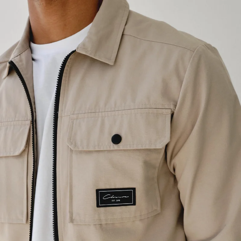 Utility Overshirt | Greige