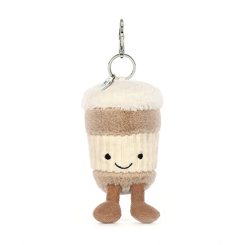 Adorable and gentle Jellycat friendsAmuseable Coffee-To-Go Bag Charm