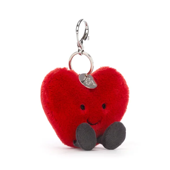 Huggable and comforting Jellycat creationsAmuseable Heart Bag Charm