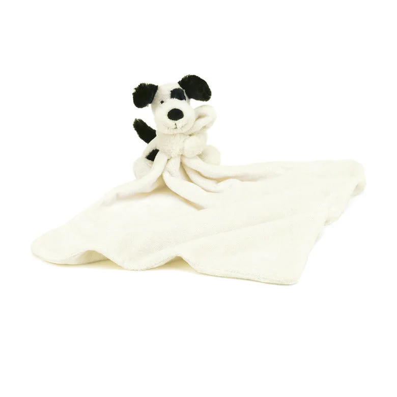 Cuddly and delightful Jellycat naptime buddiesBashful Black and Cream Puppy Soother