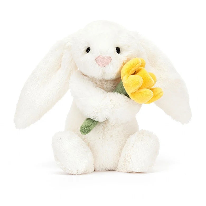 Soft and cozy Jellycat high-quality craftsmanshipBashful Bunny with Daffodil