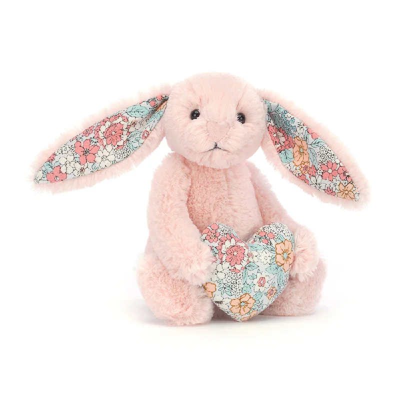 Soft and charming Jellycat designsBlossom Heart Blush Bunny