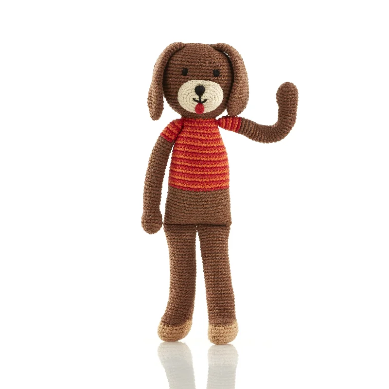 Enchanting and magical plush dollsPebblechild Dog Boy Knitted Soft Toy