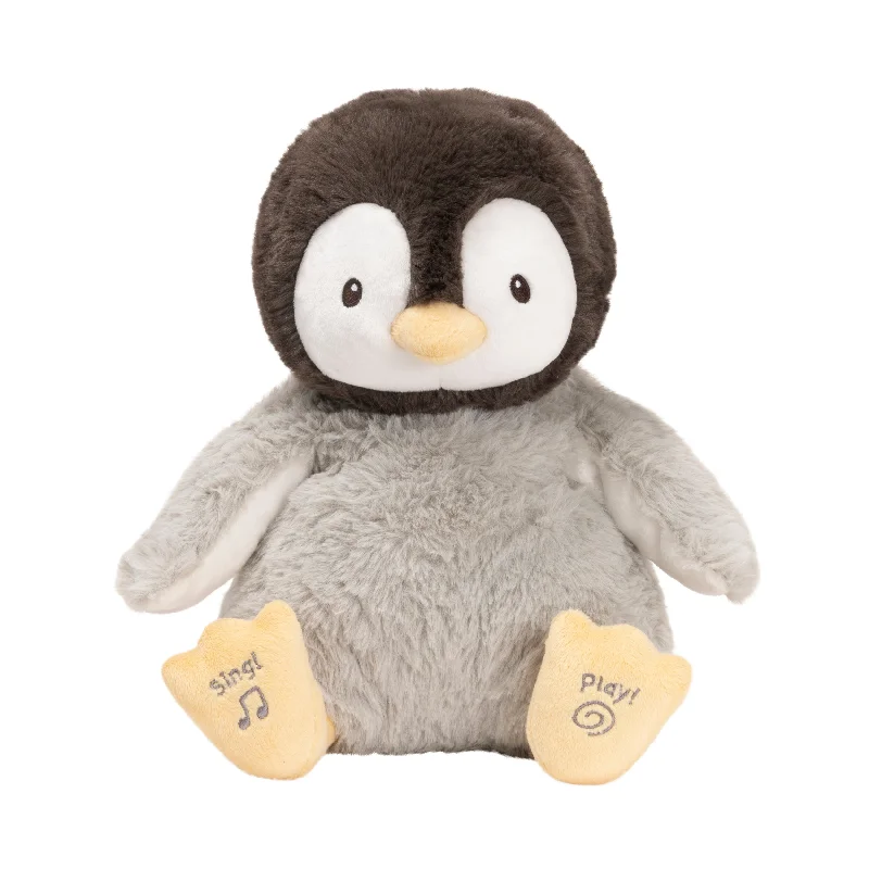 Soft and cuddly stuffed animalsAnimated Kissy the Penguin, 12 in
