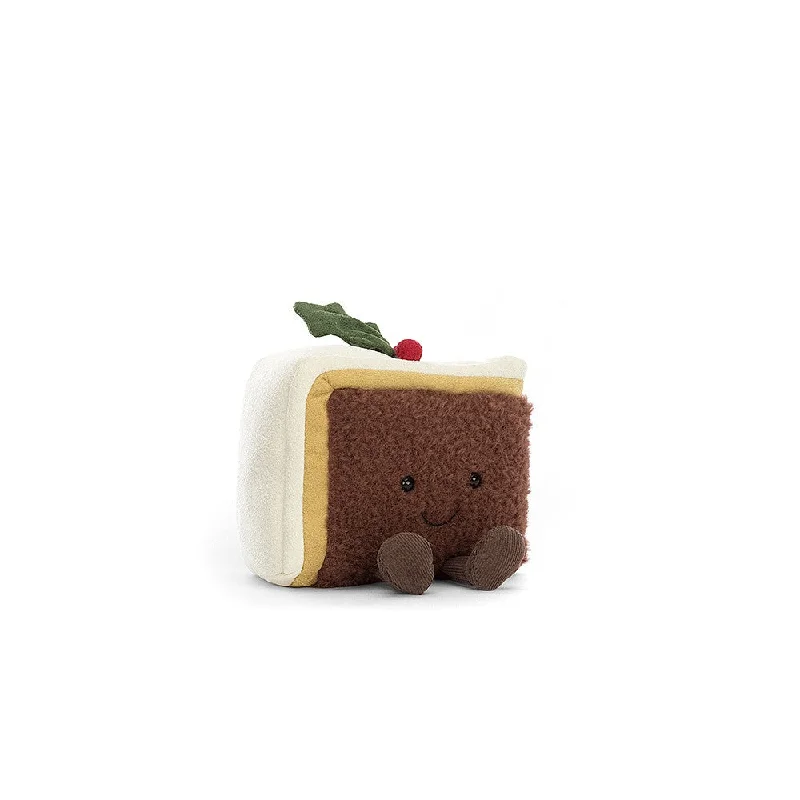 Adorable and gentle Jellycat friendsJellycat Amumseable Slice of Christmas Cake