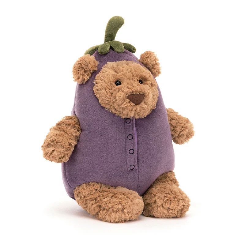 Huggable and comforting Jellycat creationsJellycat Bartholomew Bear Eggplant