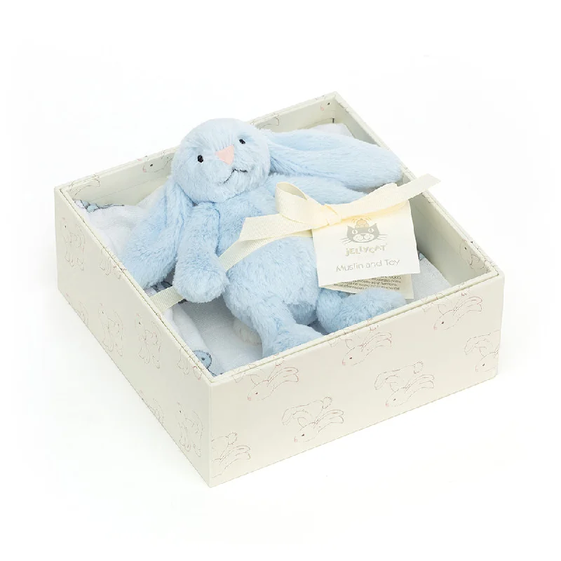 Adorable and tiny stuffed crittersJellyCat Bashful Blue Bunny Gift Set