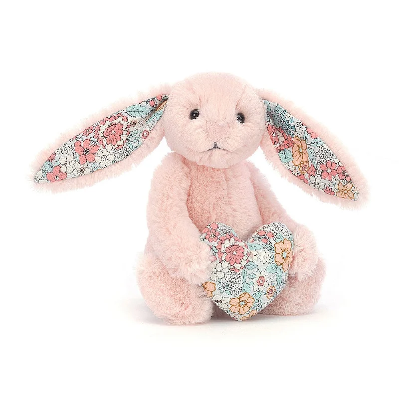 Fluffy and comforting Jellycat superior materialsJellycat Blossom Blush Heart Bunny