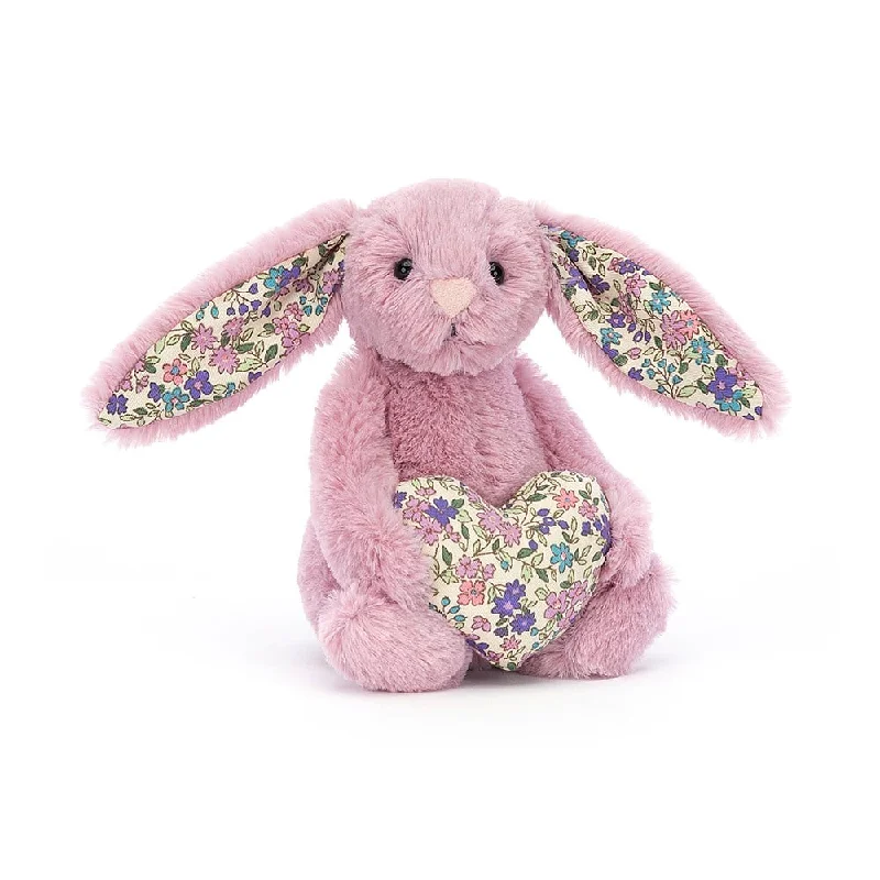Huggable and charming Jellycat beloved by all ages.Jellycat Blossom Tulip Heart Bunny