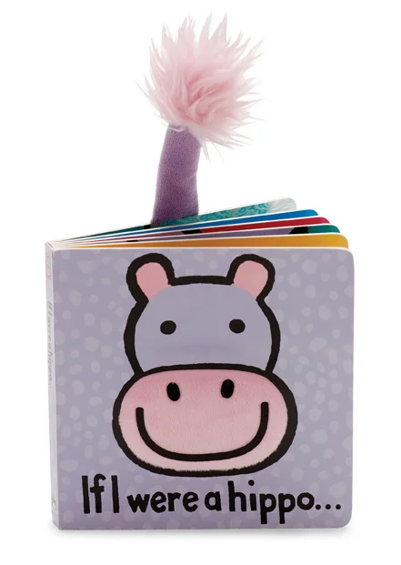 Adorable and plush Jellycat emotional support friendsJellycat Board Book - If I Were A Hippo