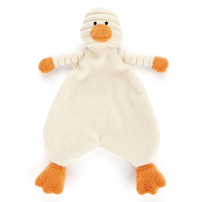 Fluffy and warm toy companionsJellycat Cordy Roy Baby Duckling Comforter