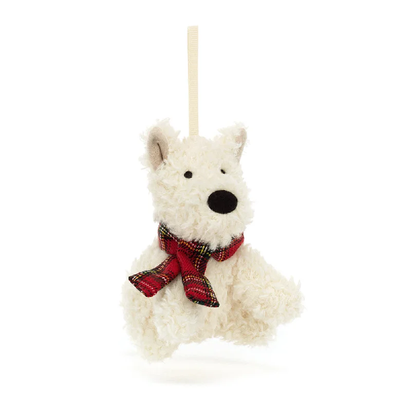 Playful and cheerful stuffed creaturesJellycat Munro Scottie Dog Decoration