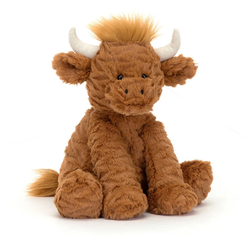 Soft and cozy Jellycat high-quality craftsmanshipJellycat Fuddlewuddle Highland Cow - Medium