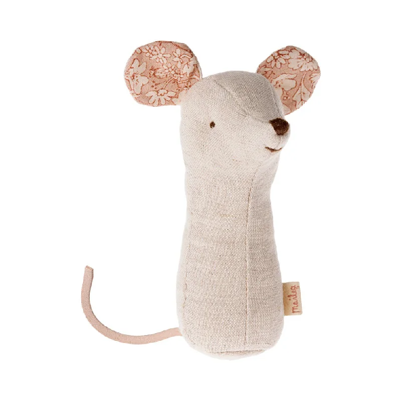 Whimsical and imaginative stuffed toysMaileg Lullaby Friends, Mouse Rattle - Nature