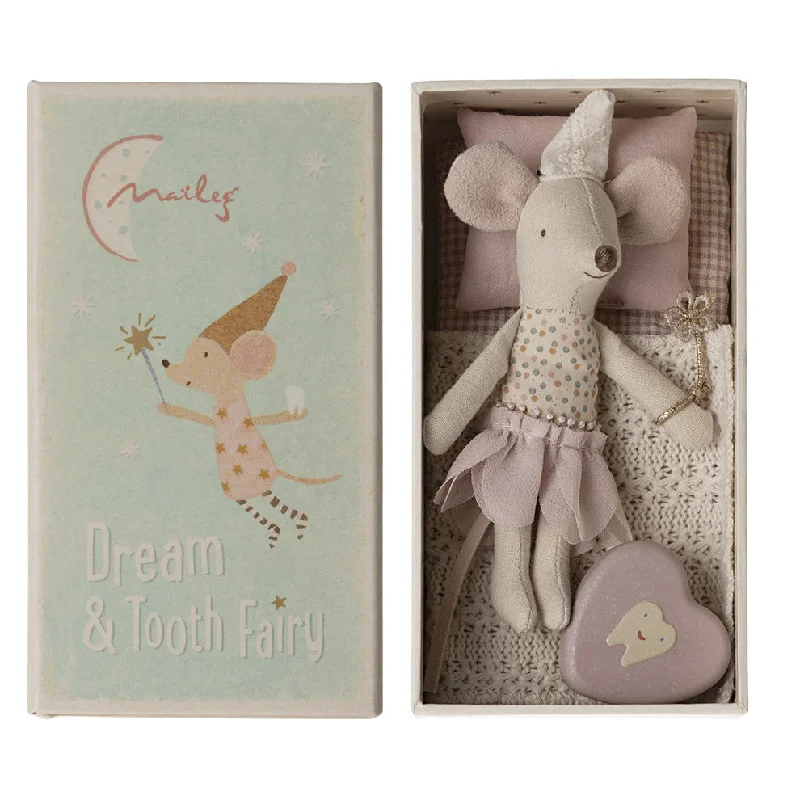 Endearing and lovable stuffed toysMaileg Tooth Fairy Mouse, Little Sister in Matchbox