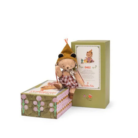 Whimsical and imaginative stuffed toysMoulin Roty Les Minouchkas Emile The Bear in Illustrated Gift Box