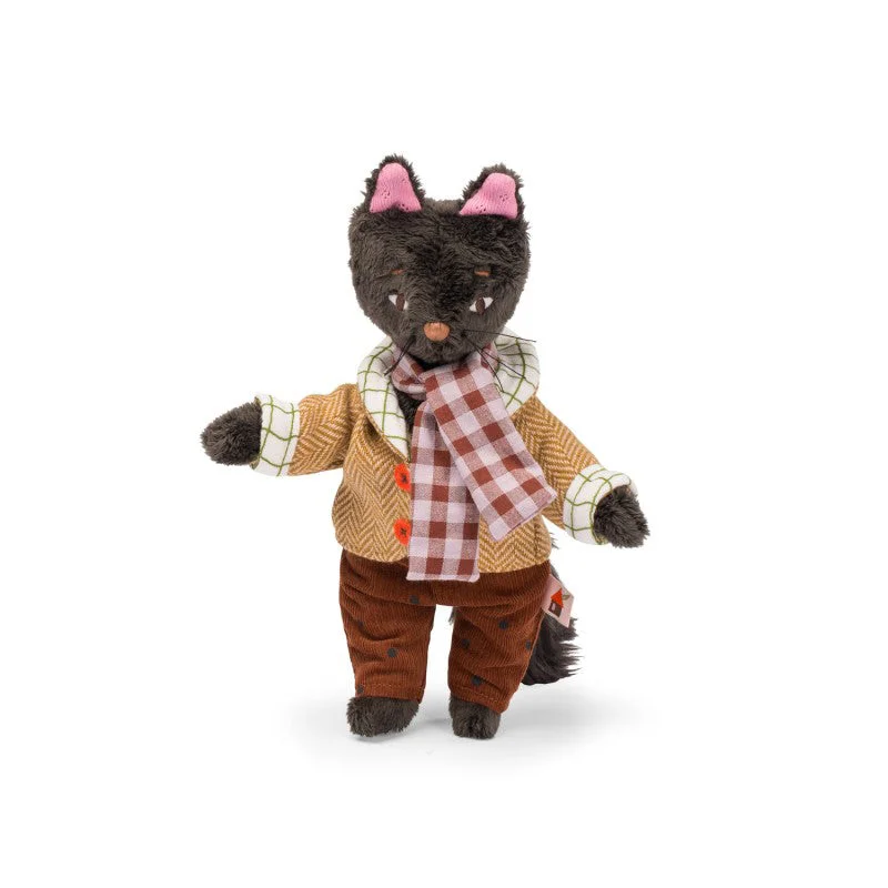 Cheerful and happy stuffed figuresMoulin Roty Les Minouchkas Leon The Cat in Illustrated Gift Box