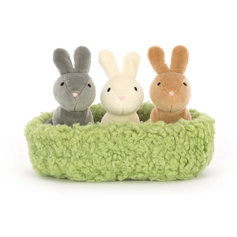 Adorable and gentle Jellycat friendsNesting Bunnies