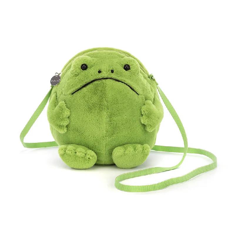 Adorable and plush Jellycat emotional support friendsRicky Rain Frog Bag