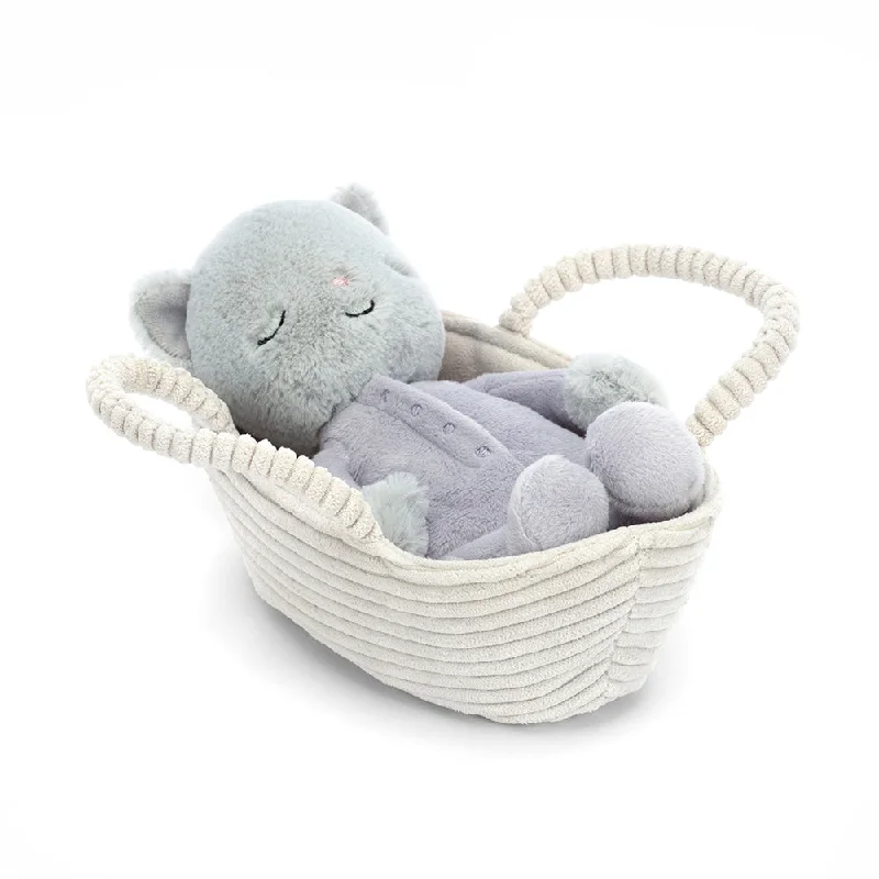 Huggable and charming Jellycat beloved by all ages.Rock-a-bye Kitten