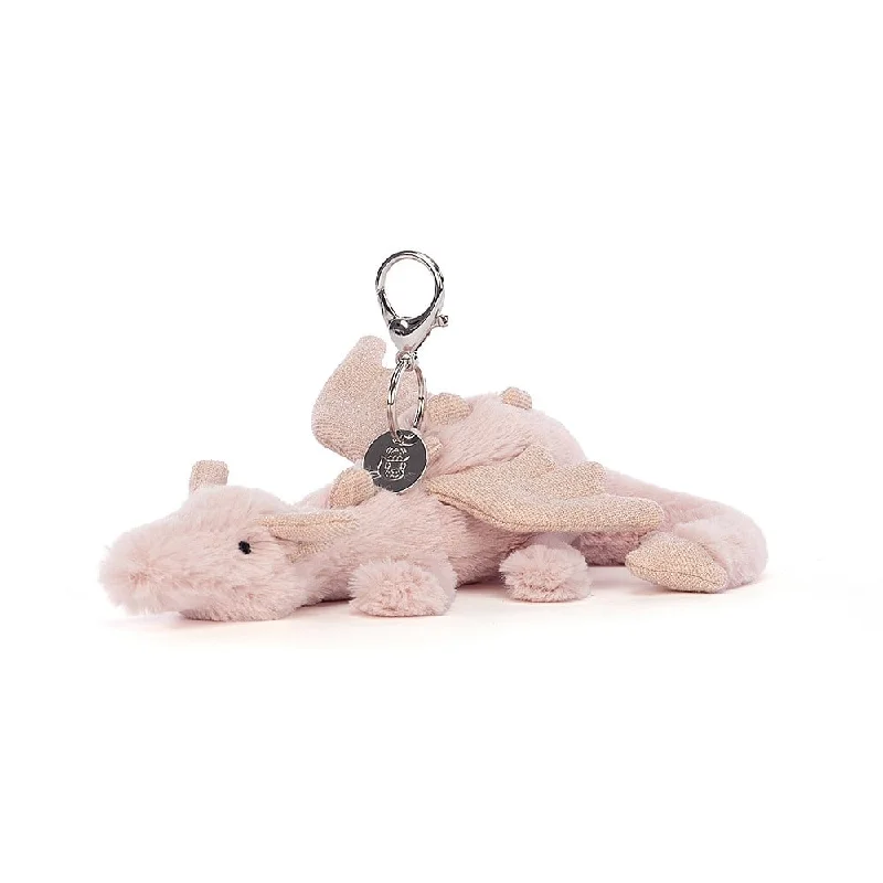 Sweet and endearing Jellycat stuffiesRose Dragon Bag Charm