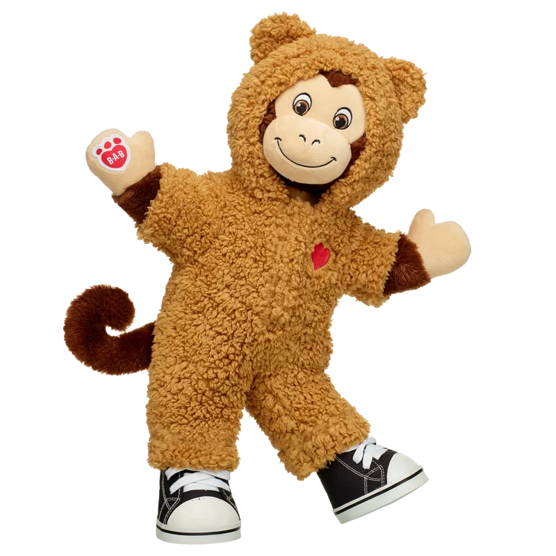 Enchanting and magical plush dollsSmiley Monkey Stuffed Animal with Teddy Bear Onesie Gift Set