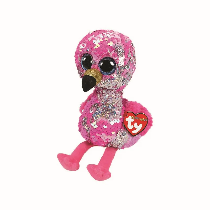 Adorable and charming plush figuresTy Pinky Flamingo Flippable Beanie Boo - 15cm